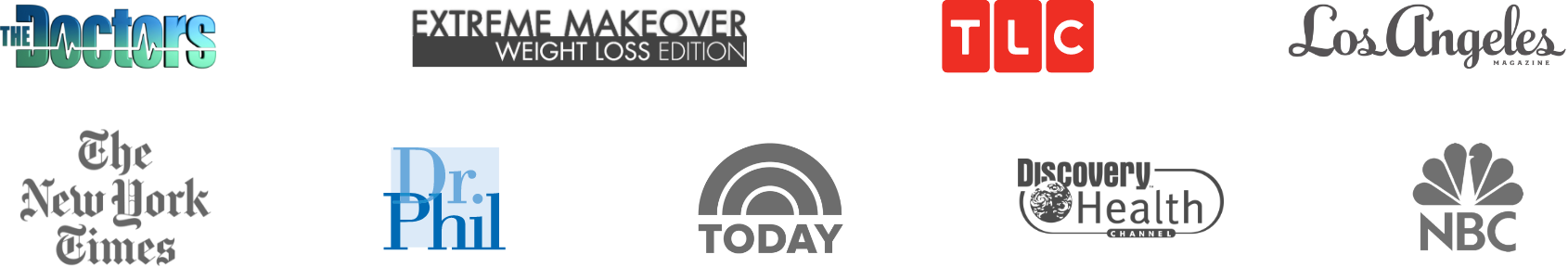 Logos of Media Appearances for Dr. Stoker