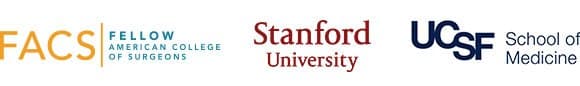 Dr. Stoker's education and memberships FACS Stanford UCSF