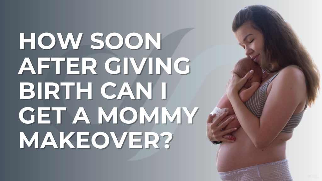 New mom holding her baby (model)