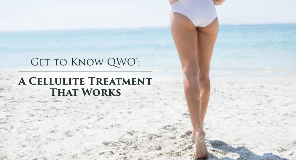 Woman walking on the beach in Los Angeles cellulite-free after QWO Injections at Stoker Plastic Surgery